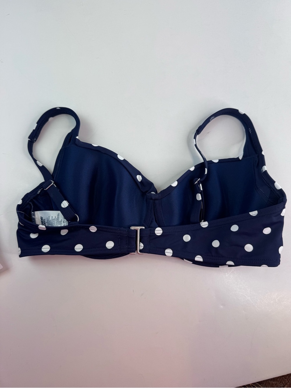 Lands' End SET top AND bottoms navy blue white polka dot - Picture 4 of 13